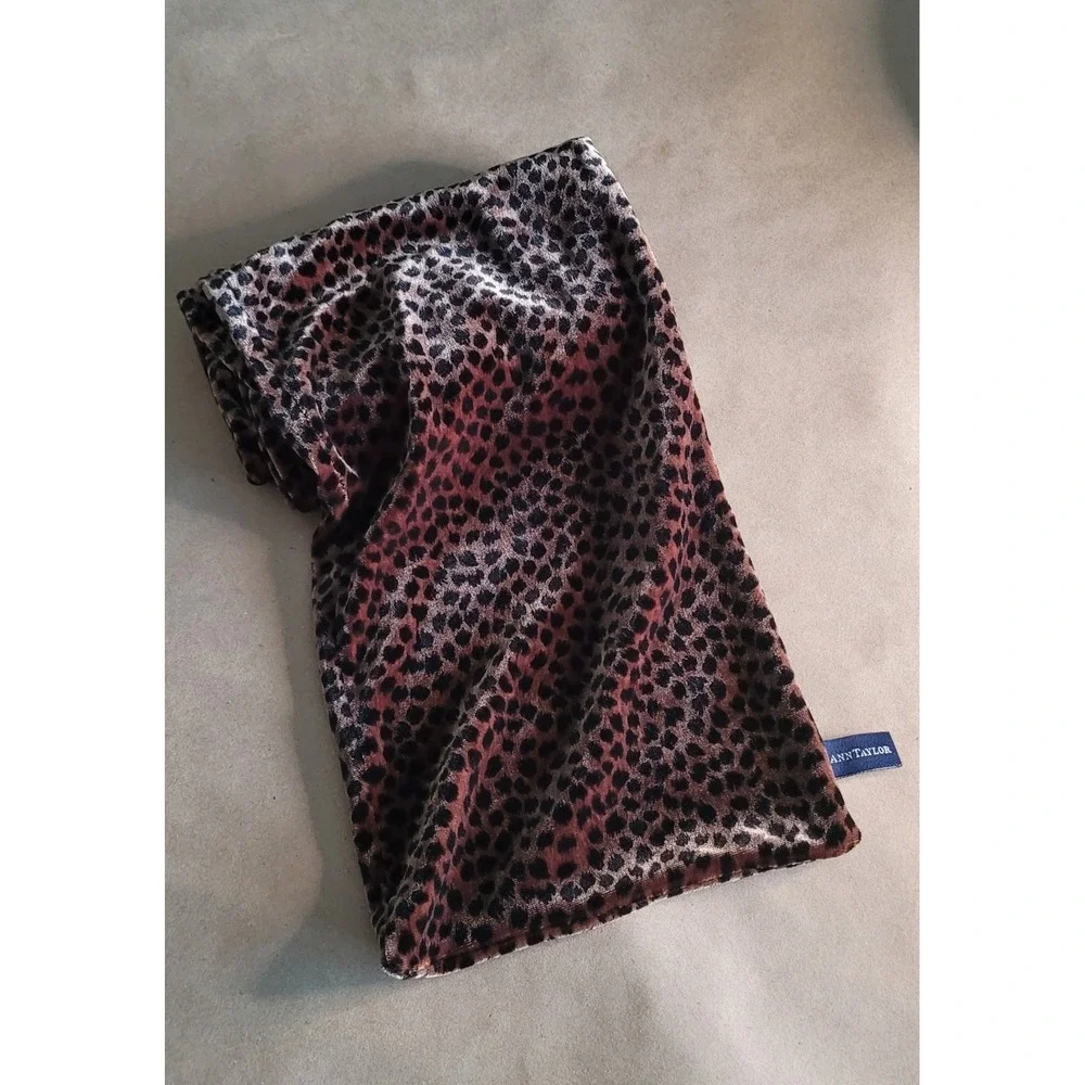 Ann Taylor Women's Rectangle‎ Scarf Animal Print Brown Black Mob Wife